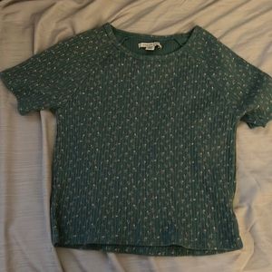 green american eagle flower shirt